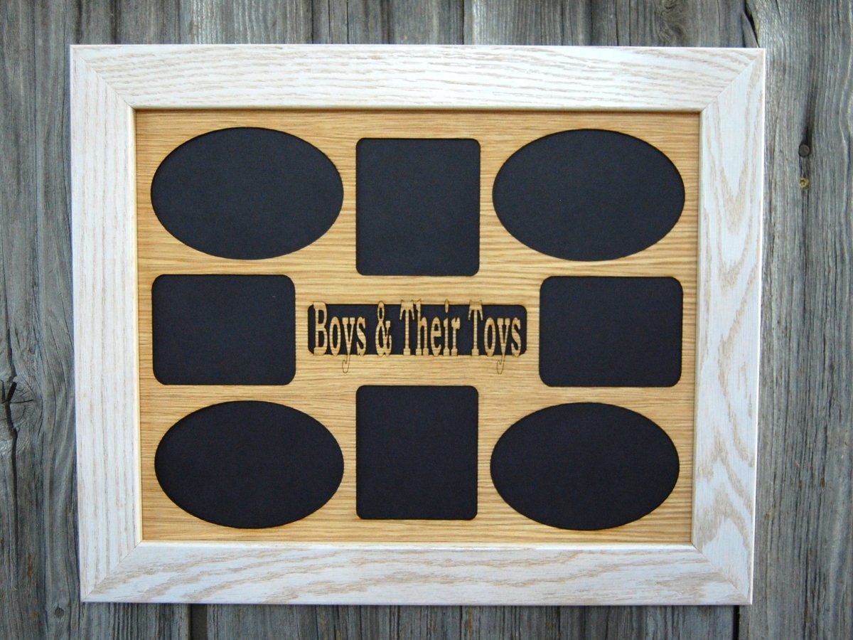 Boys & Their Toys Picture Frame - Legacy Images - Picture Frames - 5x7 picture frame boys and toys gifts for him laser engraved