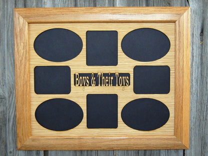 Boys & Their Toys Picture Frame - Legacy Images - Picture Frames - 5x7 picture frame boys and toys gifts for him laser engraved