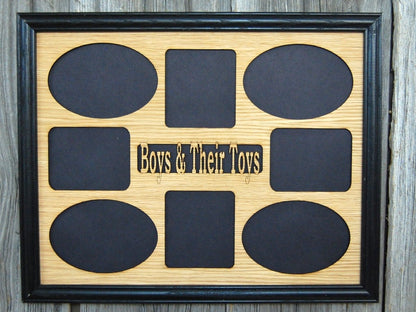 Boys & Their Toys Picture Frame - Legacy Images - Picture Frames - 5x7 picture frame boys and toys gifts for him laser engraved