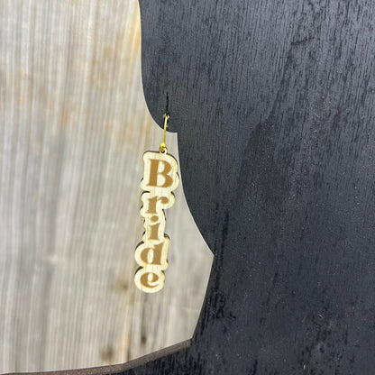 Bride Earrings - Legacy Images - Earrings - Earrings wedding Weddings laser engraved