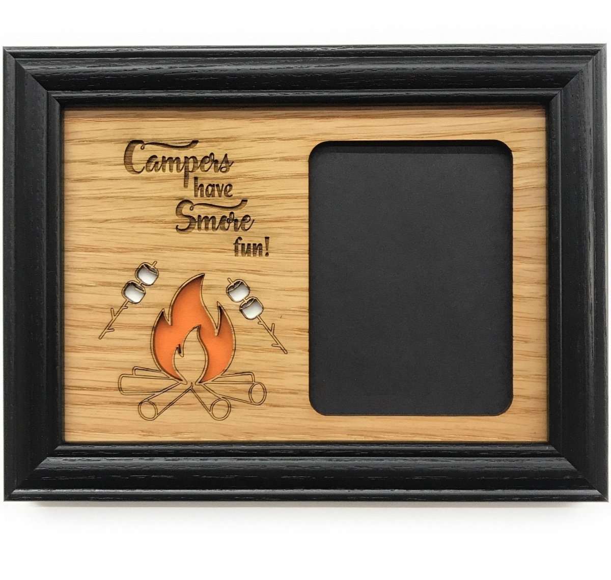 Campers Have Smore Fun Picture Frame - 5x7 Frame Holds 3x4 Photo - Legacy Images - Picture Frames - 5x7 picture frame fall gifts for him laser engraved
