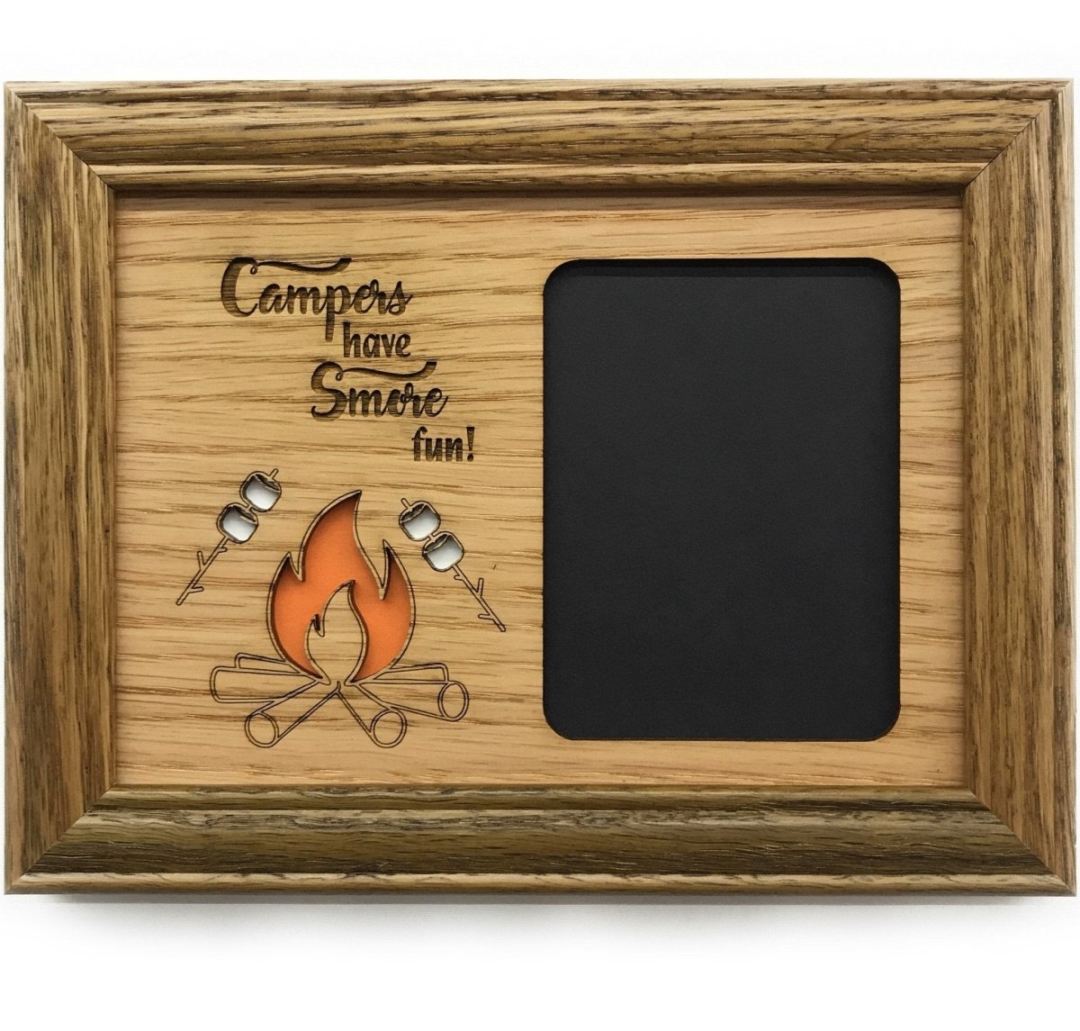 Campers Have Smore Fun Picture Frame - 5x7 Frame Holds 3x4 Photo - Legacy Images - Picture Frames - 5x7 picture frame fall gifts for him laser engraved