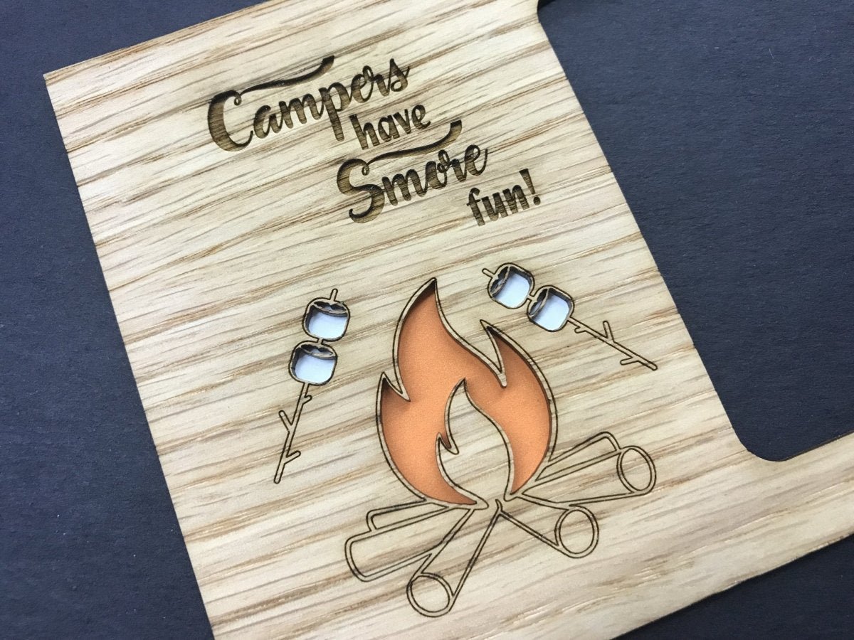 Campers Have Smore Fun Picture Frame - 5x7 Frame Holds 3x4 Photo - Legacy Images - Picture Frames - 5x7 picture frame fall gifts for him laser engraved