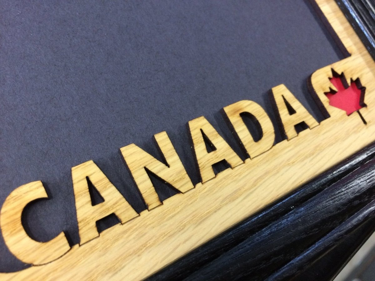 Canada Picture Frame - Legacy Images - Picture Frames - 5x7 picture frame Canada country laser engraved