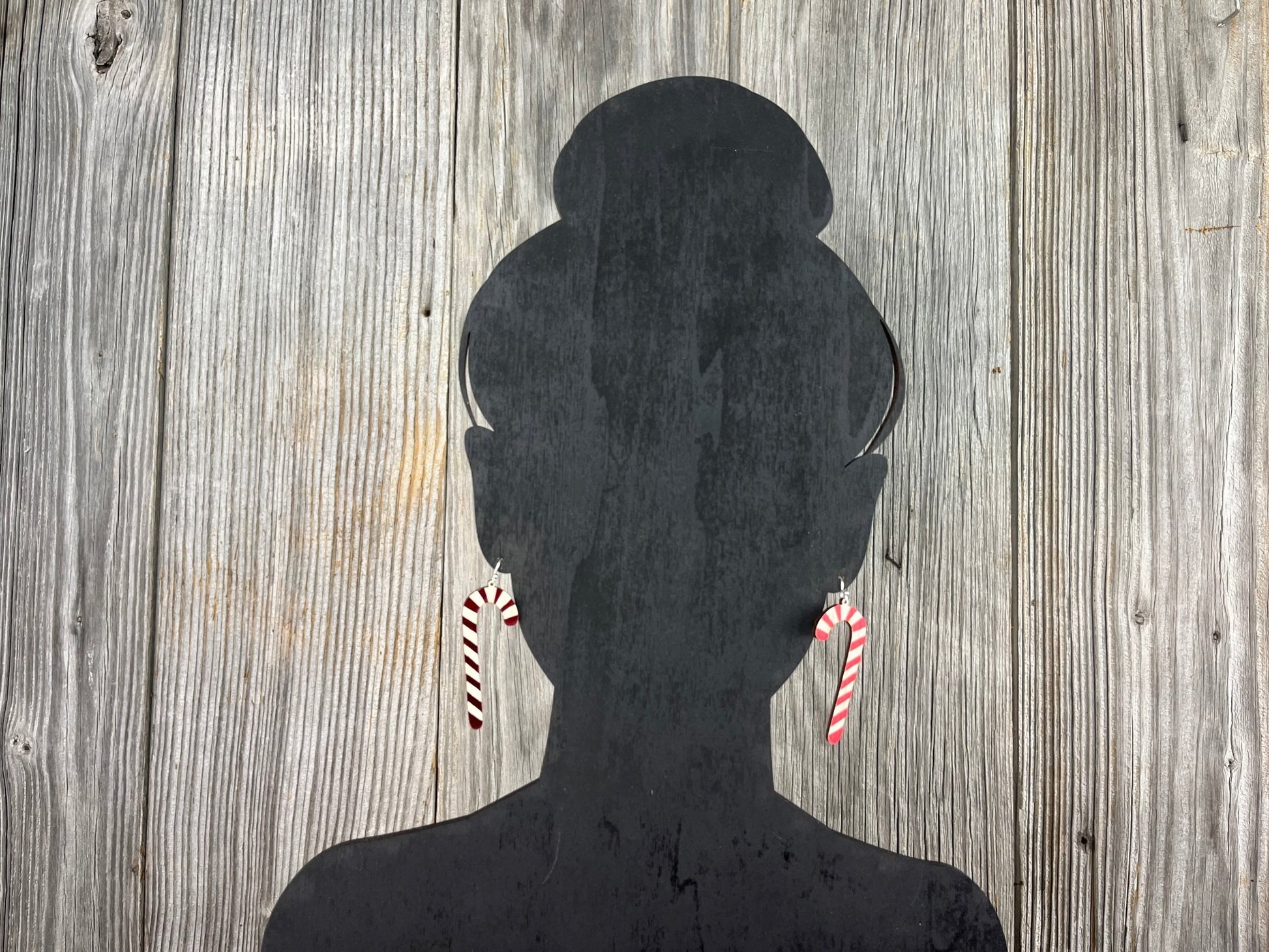 Candy Cane Earrings - Legacy Images - Earrings - christmas Earrings laser engraved