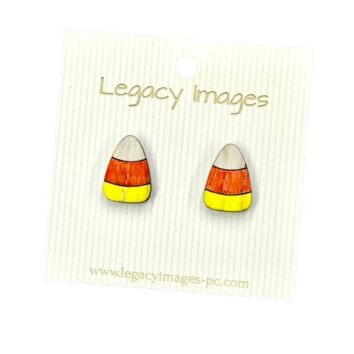 Candy Corn Earrings - Legacy Images - Earrings - Earrings fall holiday laser engraved