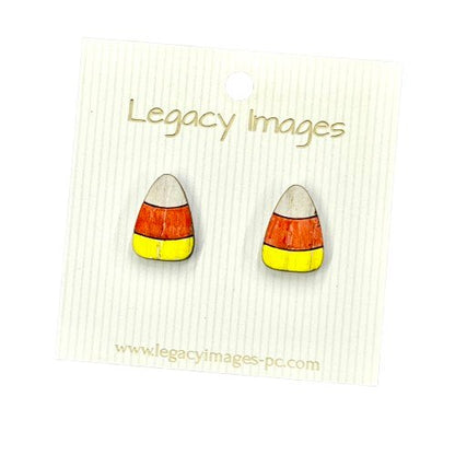 Candy Corn Earrings - Legacy Images - Earrings - Earrings fall holiday laser engraved