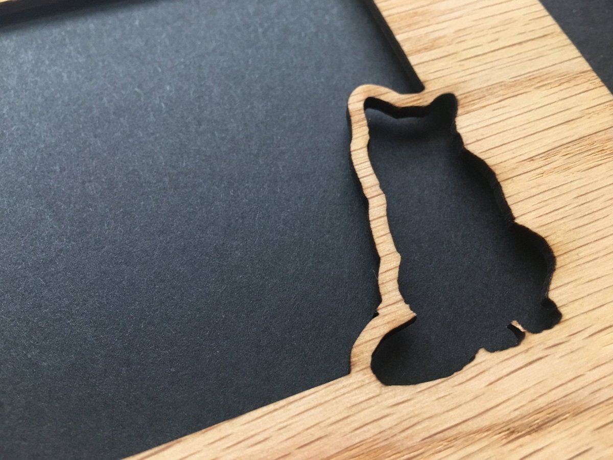 Cat Bowl & Paws Picture Frame - Legacy Images - Picture Frames - 11x14 Picture Frame CAT pets laser engraved