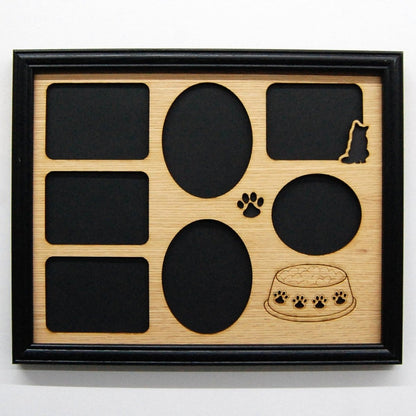 Cat Bowl & Paws Picture Frame - Legacy Images - Picture Frames - 11x14 Picture Frame CAT pets laser engraved