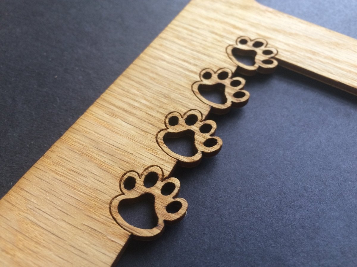 Cat Bowl & Paws Picture Frame - Legacy Images - Picture Frames - 11x14 Picture Frame CAT pets laser engraved