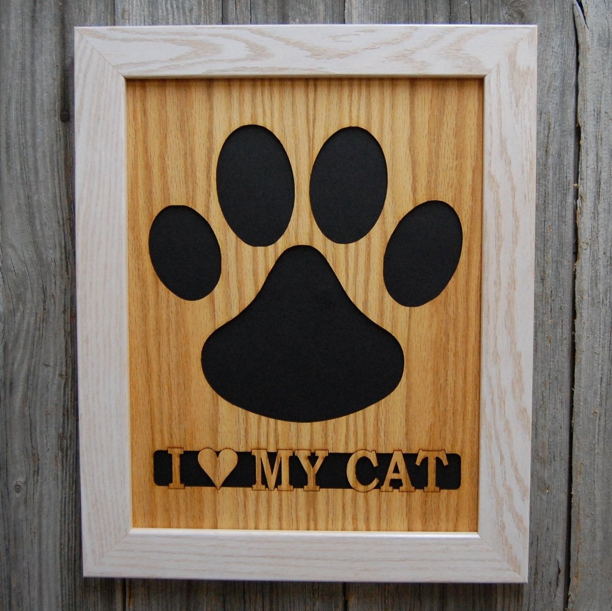 Cat Paw Print Picture Frame 11x14 - Legacy Images - Picture Frames - 11x14 Picture Frame CAT pets laser engraved
