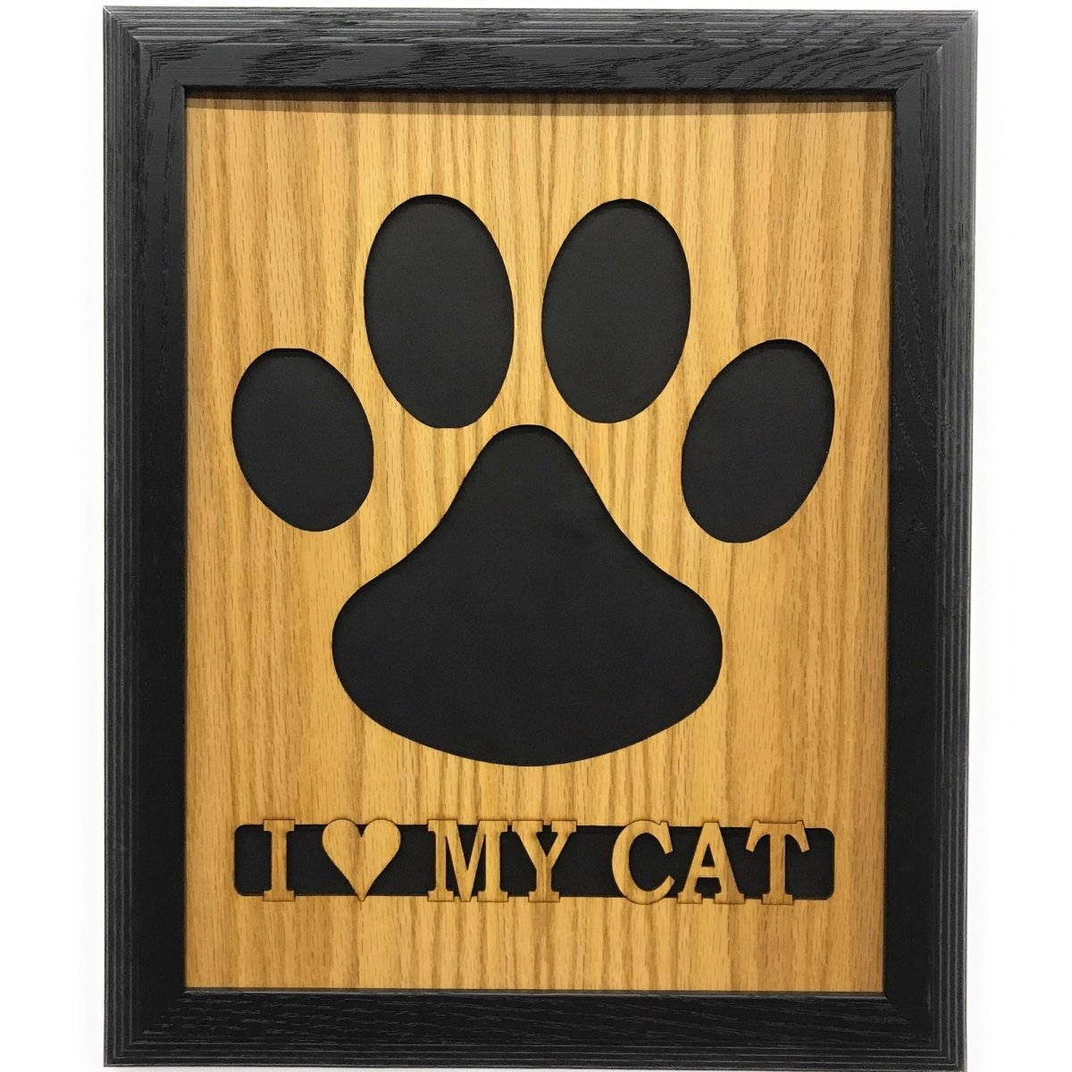Cat Paw Print Picture Frame 11x14 - Legacy Images - Picture Frames - 11x14 Picture Frame CAT pets laser engraved