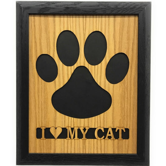 Cat Paw Print Picture Frame 11x14 - Legacy Images - Picture Frames - 11x14 Picture Frame CAT pets laser engraved