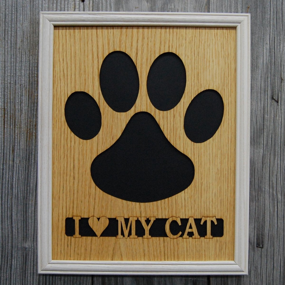 Cat Paw Print Picture Frame 11x14 - Legacy Images - Picture Frames - 11x14 Picture Frame CAT pets laser engraved
