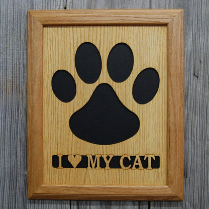 Cat Paw Print Picture Frame 11x14 - Legacy Images - Picture Frames - 11x14 Picture Frame CAT pets laser engraved