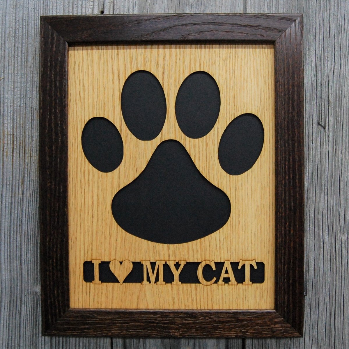 Cat Paw Print Picture Frame 11x14 - Legacy Images - Picture Frames - 11x14 Picture Frame CAT pets laser engraved