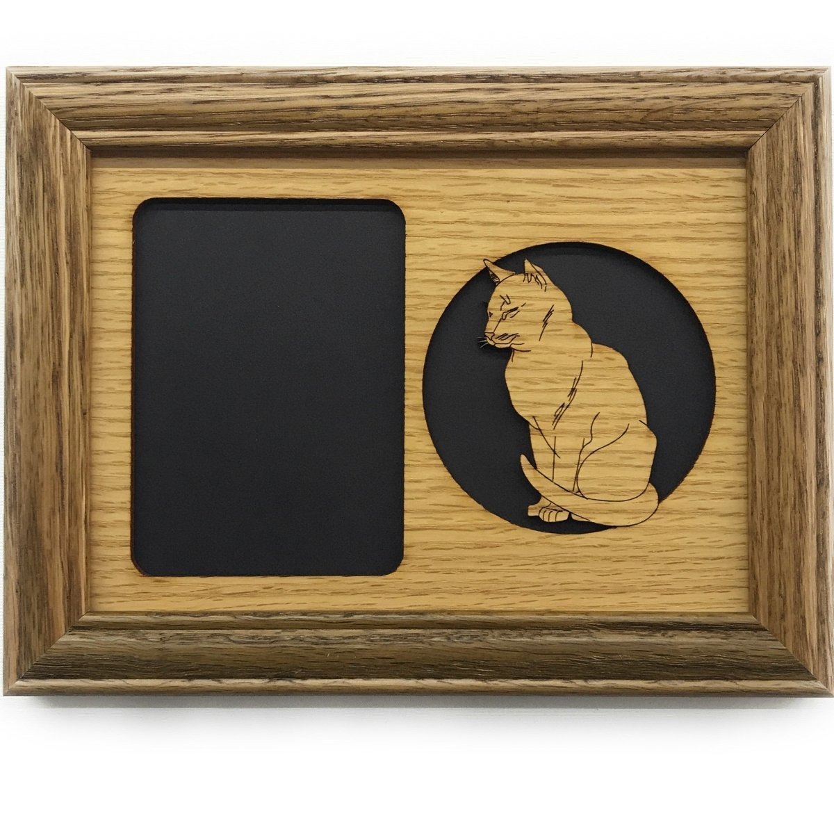 Cat Picture Frame - 5x7 Frame Hold 3x4 Photo - Legacy Images - Picture Frames - 5x7 picture frame CAT Pets laser engraved