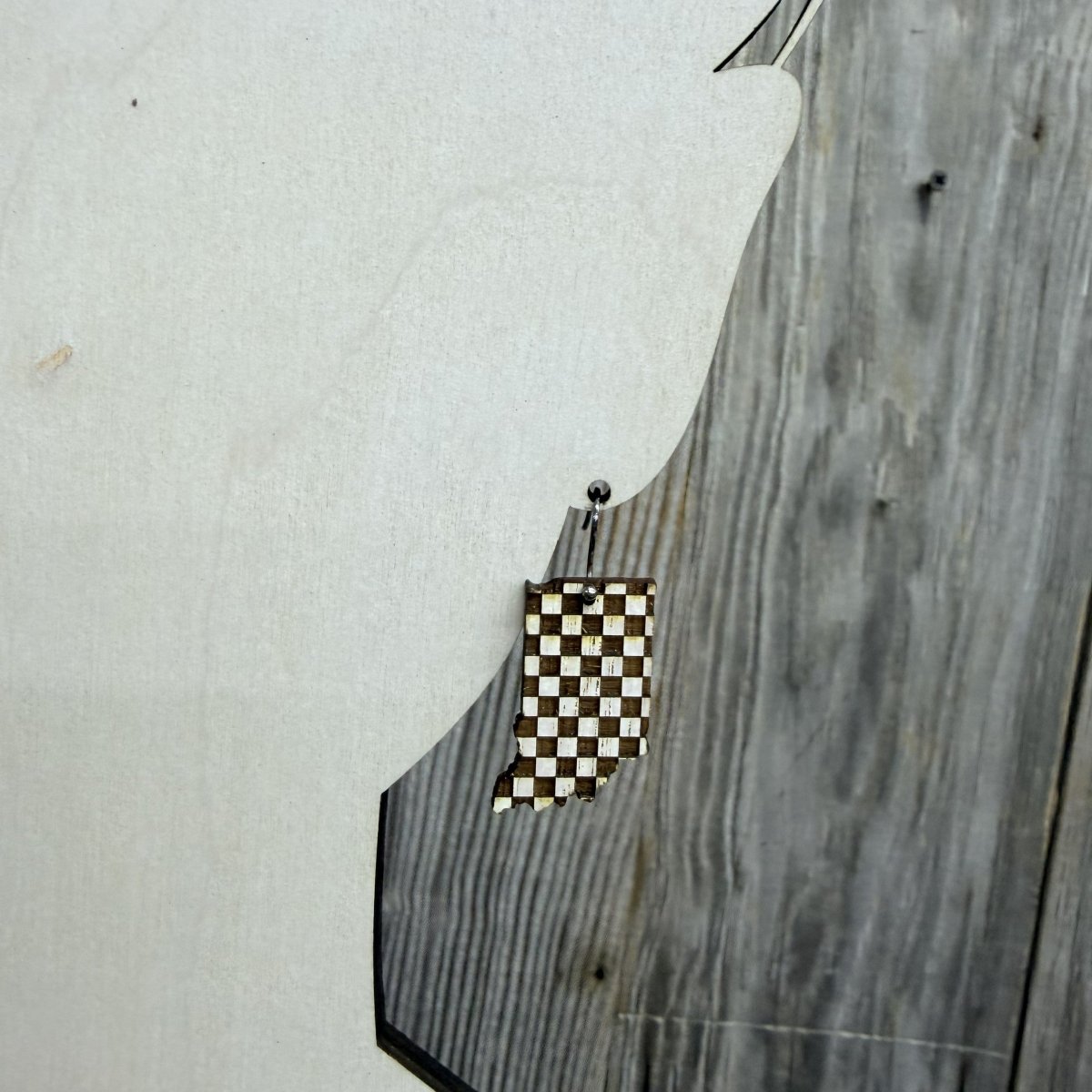 Checkered Flag Dangle Earrings - Legacy Images - Earrings - checkered flag dangle earrings Earrings laser engraved