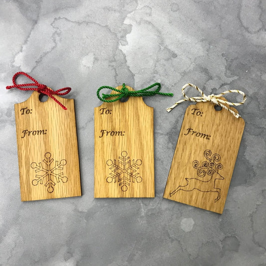 Christmas Gift Tags - Set of 3 - Legacy Images - christmas holiday laser engraved