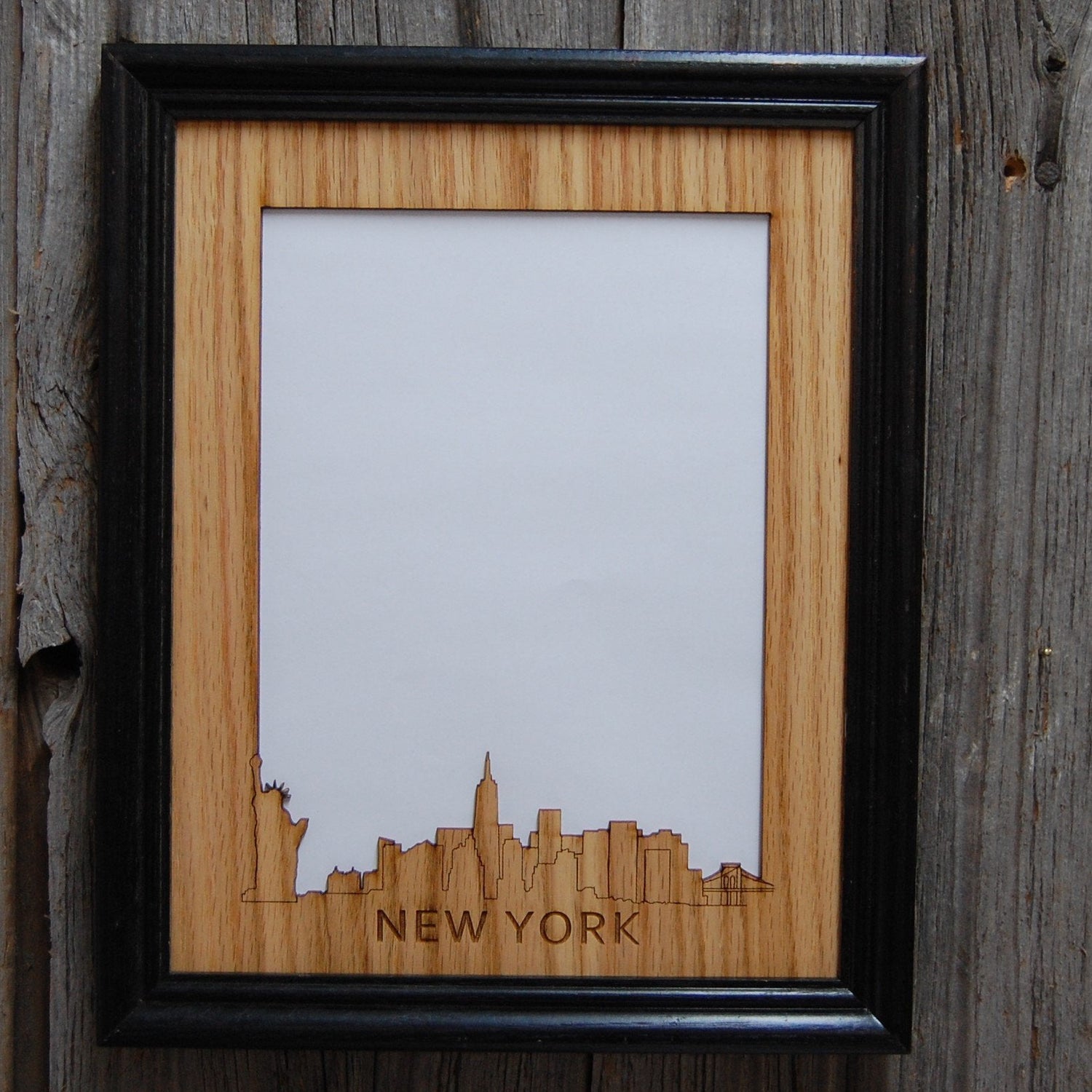 City Skyline Picture Frame - 8x10 Frame Hold 5x7 Photo - City Skyline Picture Frame - 8x10 Frame Hold 5x7 Photo - 8x10 City Skyline Picture Frame, Picture Frame, home decor, laser engraved - Legacy Images - Legacy Images - Picture Frames - Legacy Images - Picture Frames