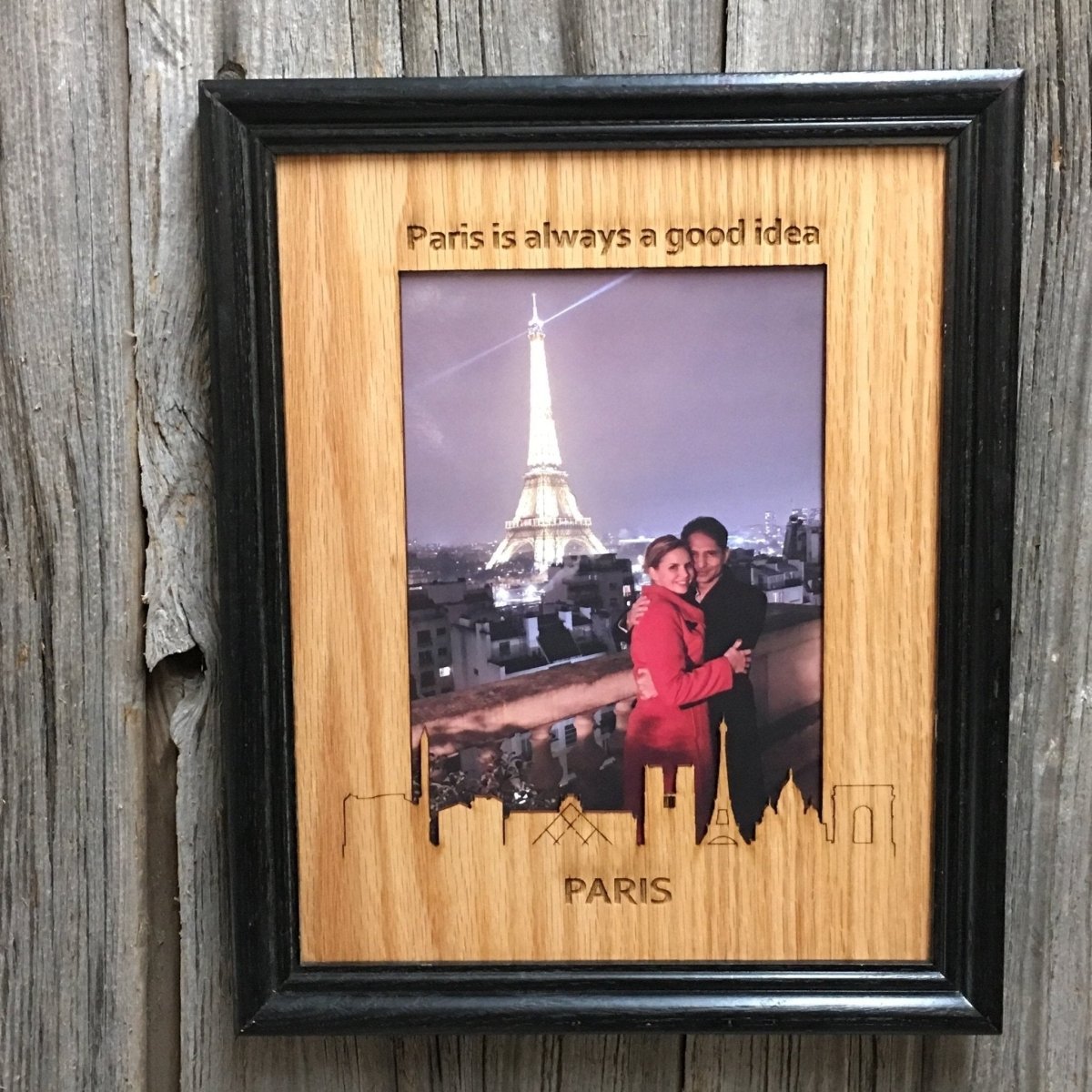 City Skyline Picture Frame - 8x10 Frame Hold 5x7 Photo - Legacy Images - Picture Frames - 8x10 picture frame city custom laser engraved