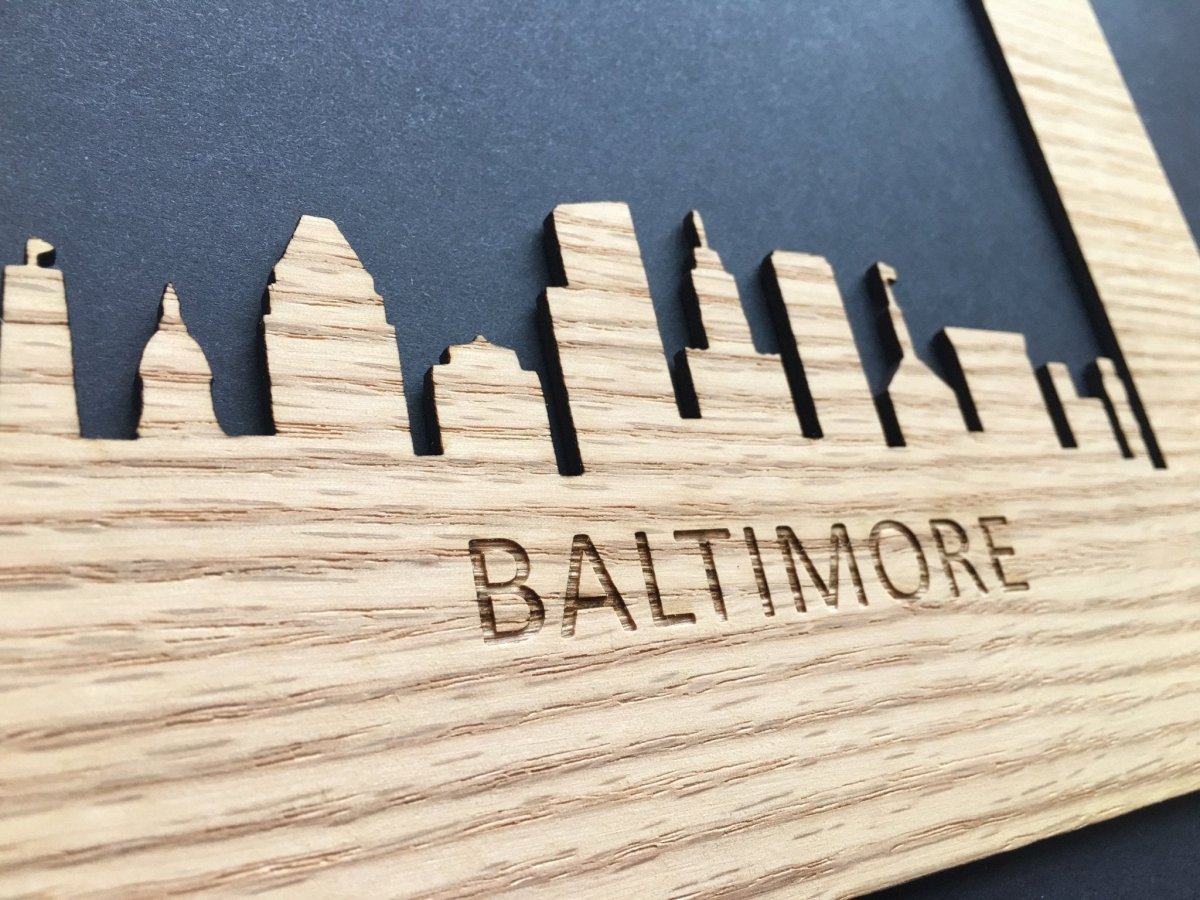 City Skyline Picture Frame - 8x10 Frame Hold 5x7 Photo - Legacy Images - Picture Frames - 8x10 picture frame city custom laser engraved