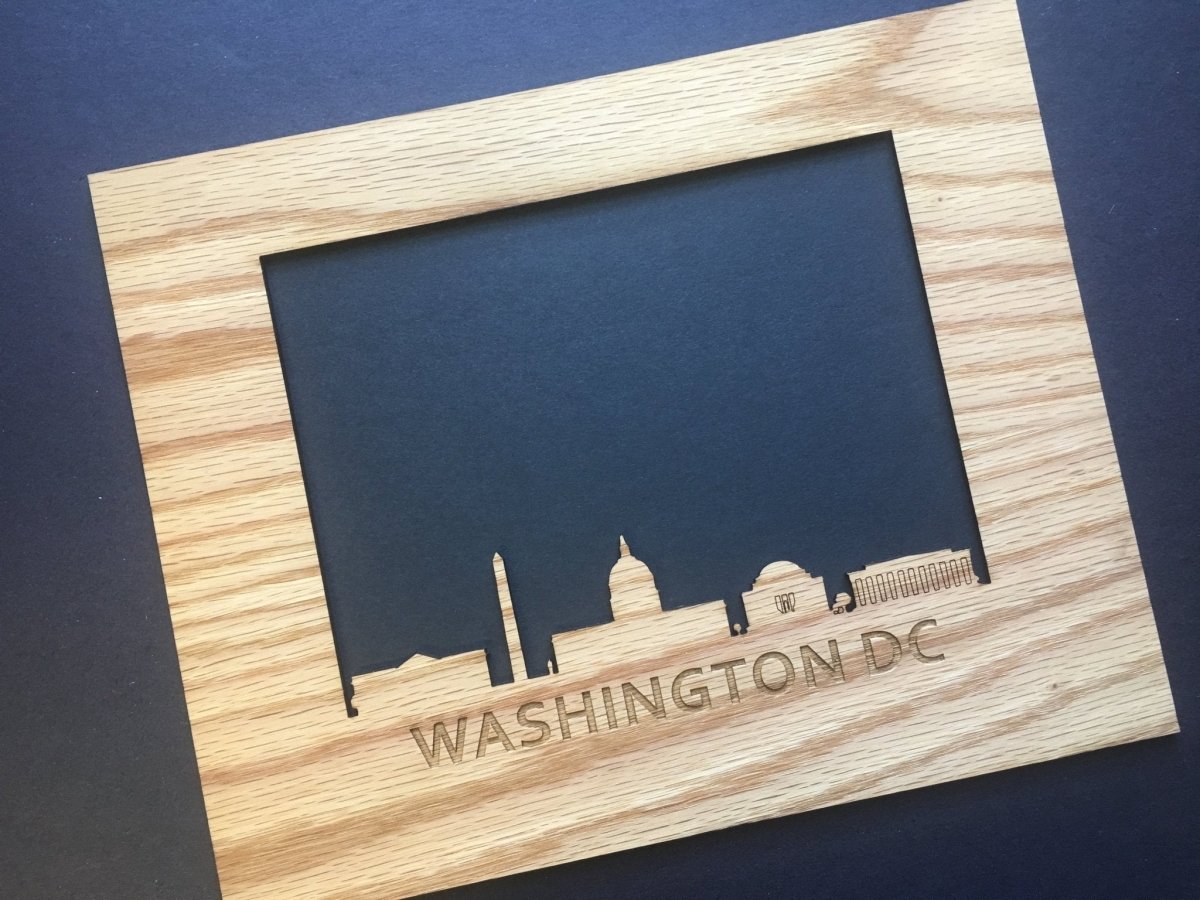 City Skyline Picture Frame - 8x10 Frame Hold 5x7 Photo - Legacy Images - Picture Frames - 8x10 picture frame city custom laser engraved