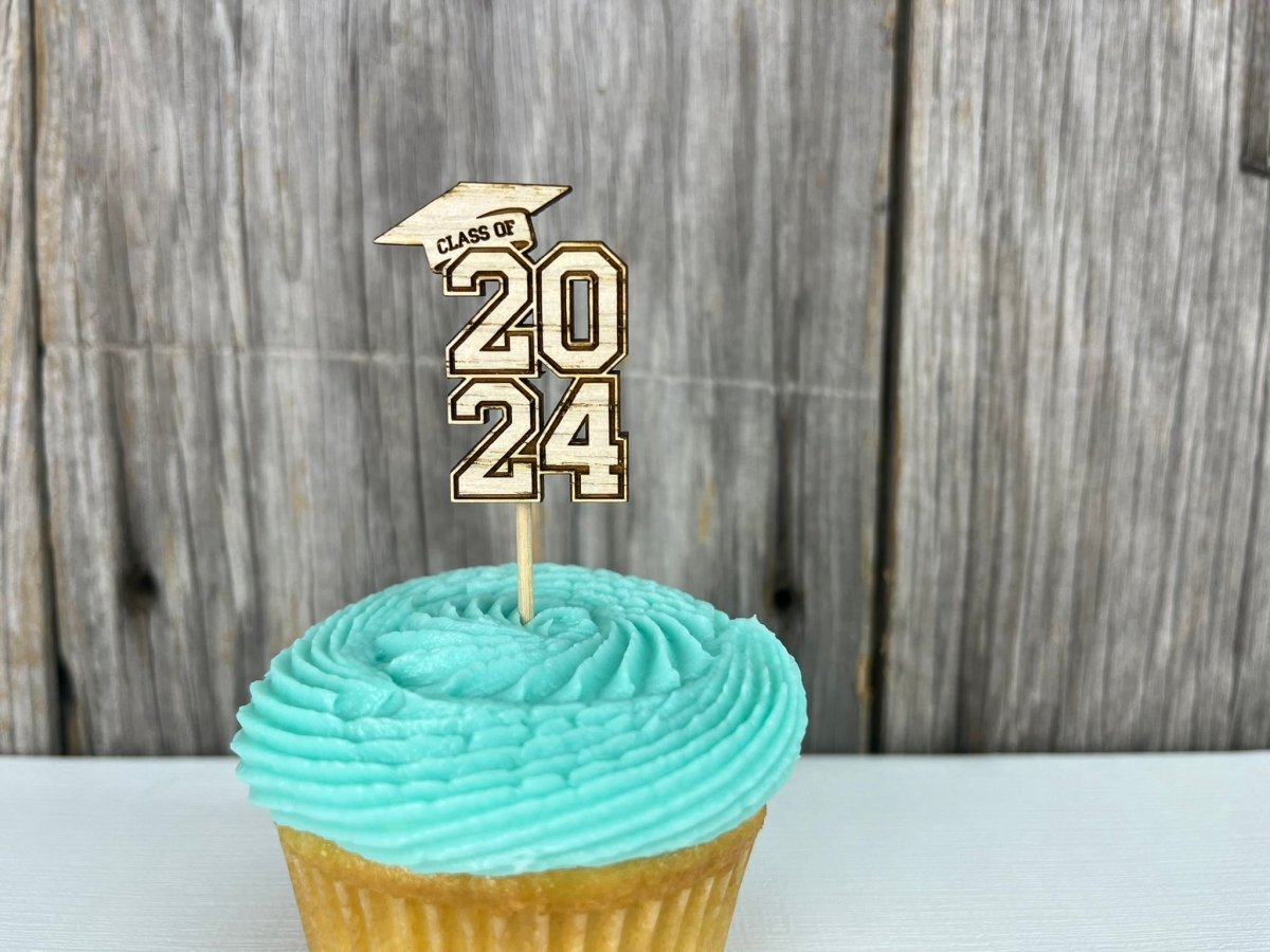 Class of 2025 Cupcake Toppers - Legacy Images - Cake Decorating Supplies - cake topper graduation party laser engraved