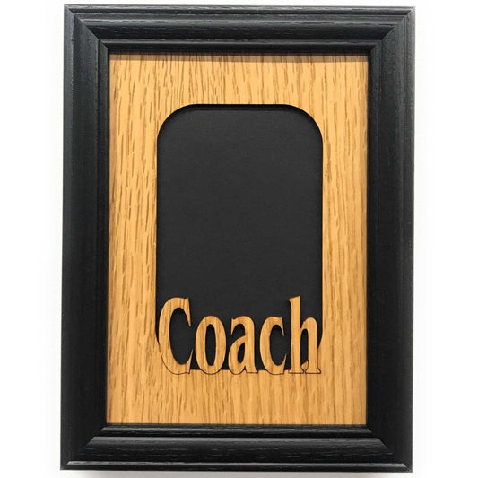 Coach Picture Frame - 5x7 Frame Holds 3x5 Photo - Legacy Images - Picture Frame - 5x7 picture frame occupations sports laser engraved