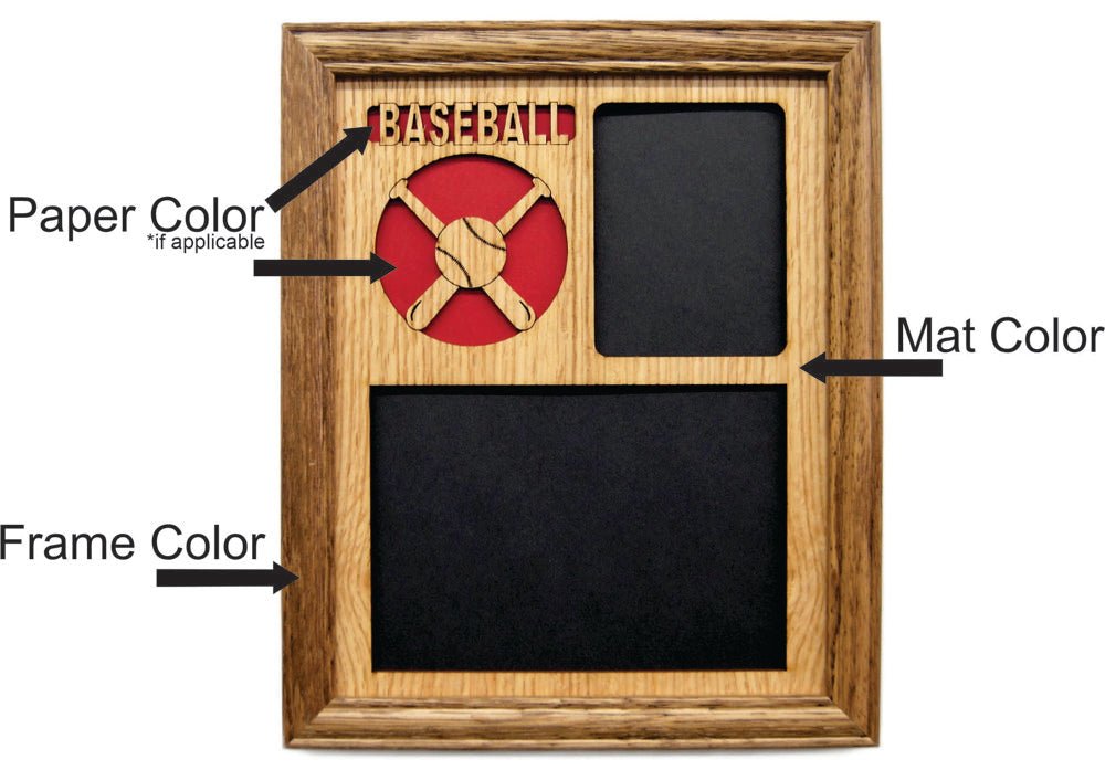 Placements of color options for sports frames