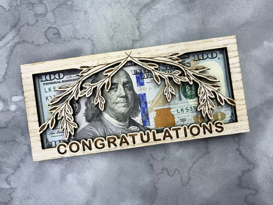 Congratulations Money Holder - Legacy Images - Greeting Card - gift money card money holder laser engraved