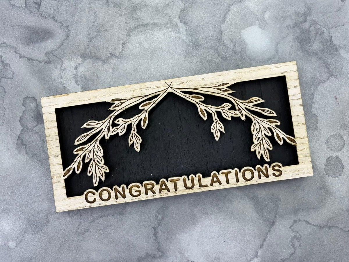 Congratulations Money Holder - Legacy Images - Greeting Card - gift money card money holder laser engraved