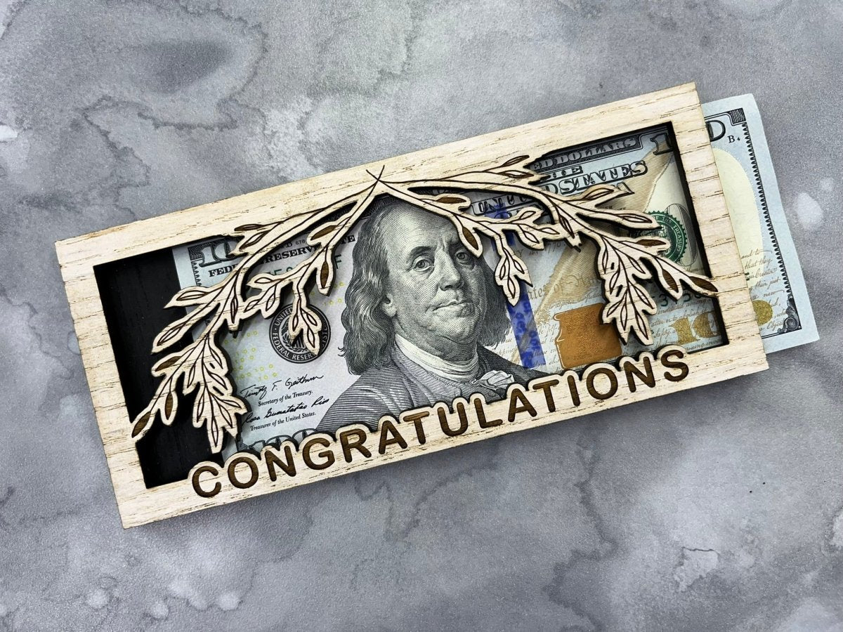 Congratulations Money Holder - Legacy Images - Greeting Card - gift money card money holder laser engraved