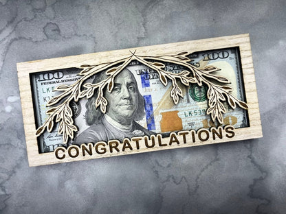 Congratulations Money Holder - Legacy Images - Greeting Card - gift money card money holder laser engraved