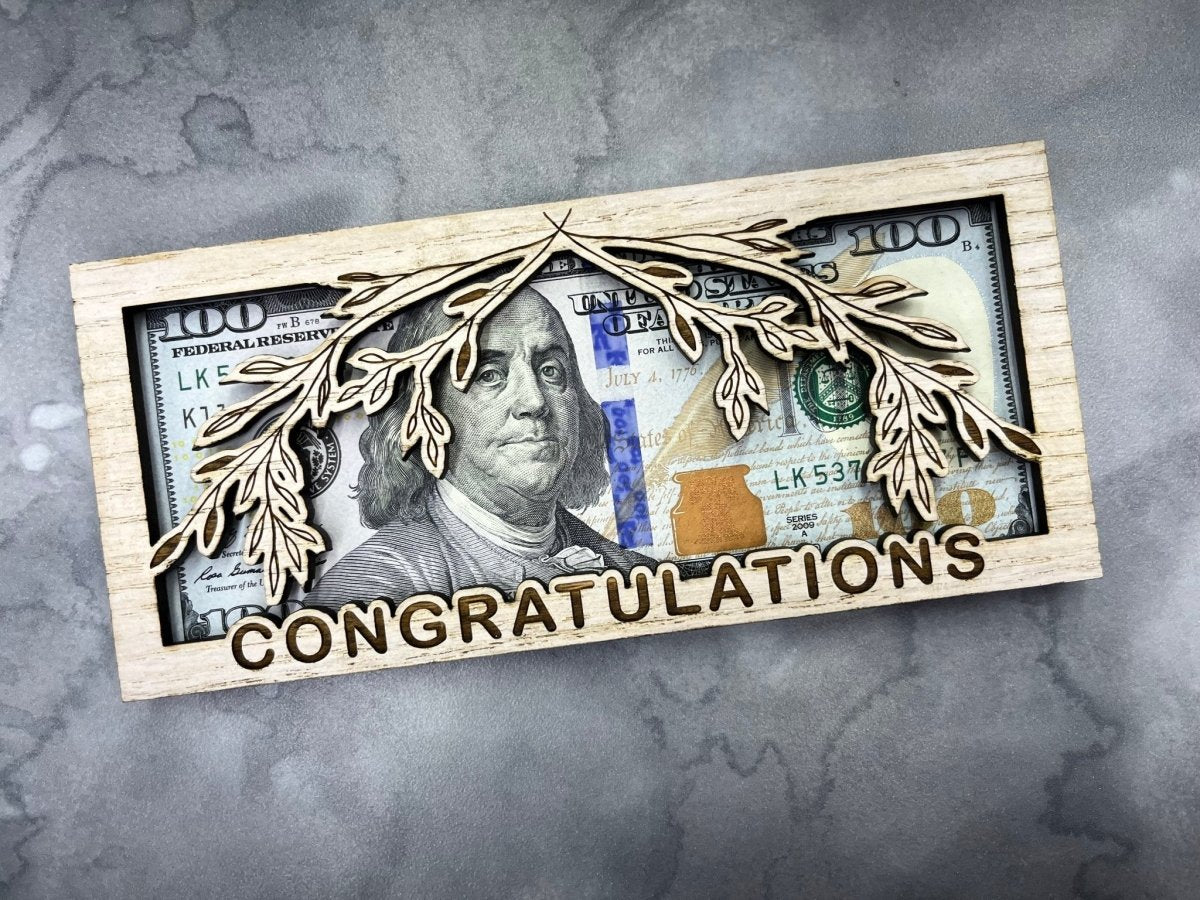 Congratulations Money Holder - Legacy Images - Greeting Card - gift money card money holder laser engraved