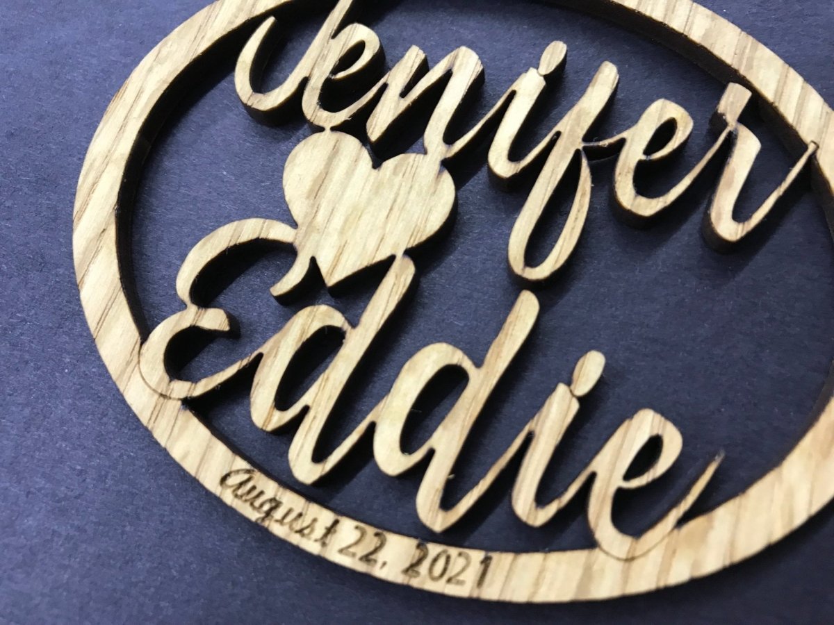 Couple's Name Ornament - Legacy Images - Holiday Ornaments - christmas date holiday laser engraved