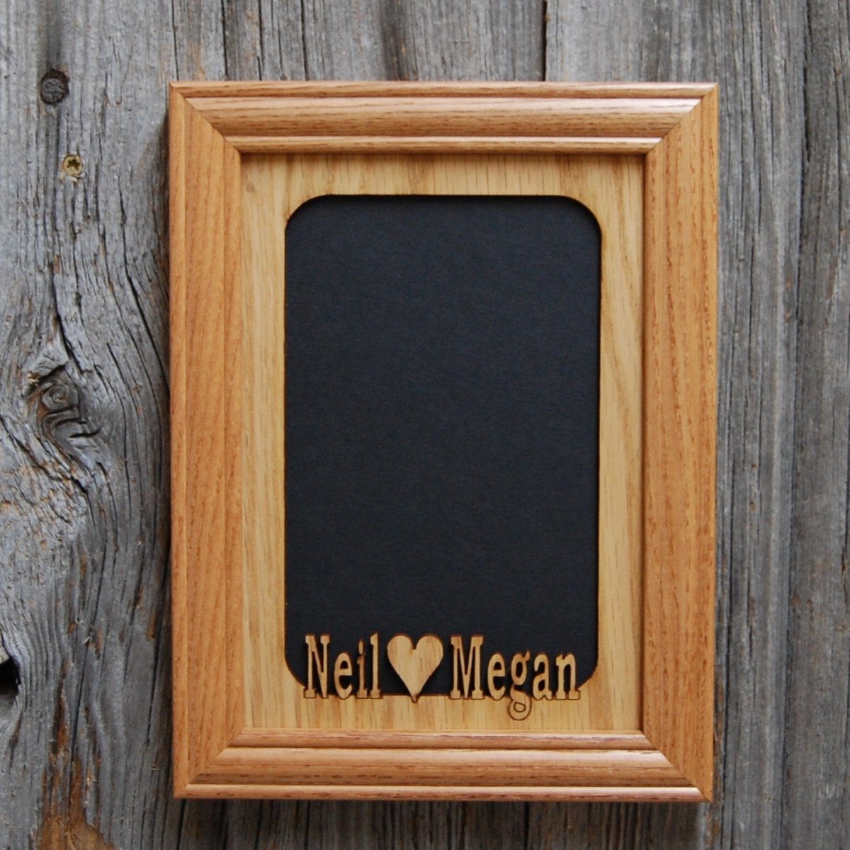 Couple's Name Picture Frame - 5x7 Frame Holds 4x6 Photo - Legacy Images - Picture Frames - 5x7 picture frame anniversary family laser engraved