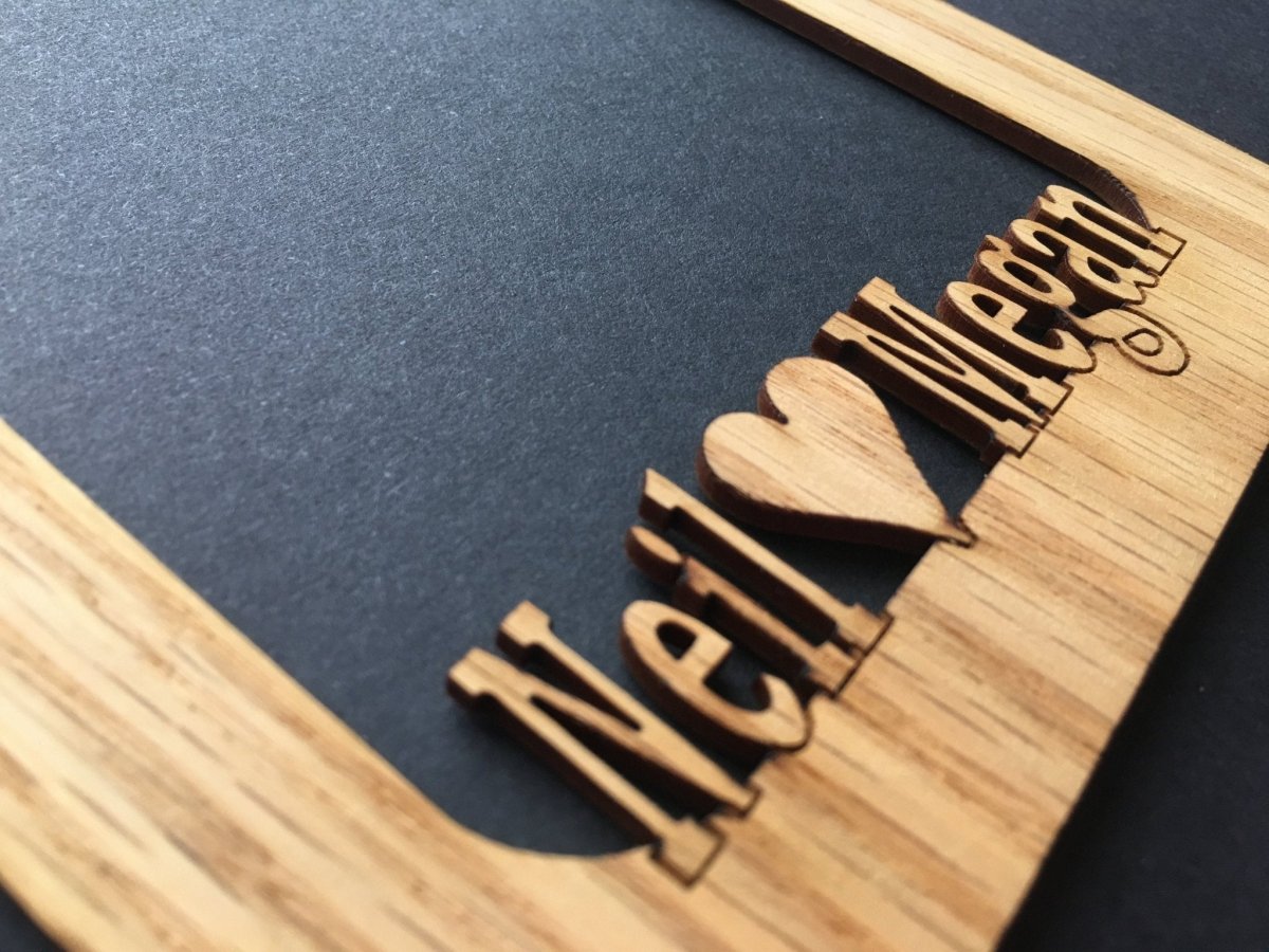 Couple's Name Picture Frame - 5x7 Frame Holds 4x6 Photo - Legacy Images - Picture Frames - 5x7 picture frame anniversary family laser engraved