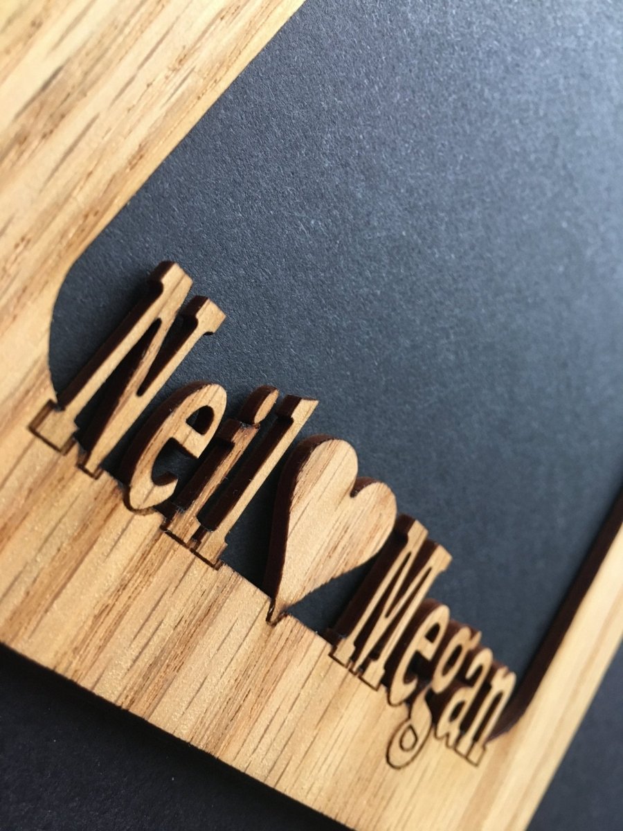 Couple's Name Picture Frame - 5x7 Frame Holds 4x6 Photo - Legacy Images - Picture Frames - 5x7 picture frame anniversary family laser engraved