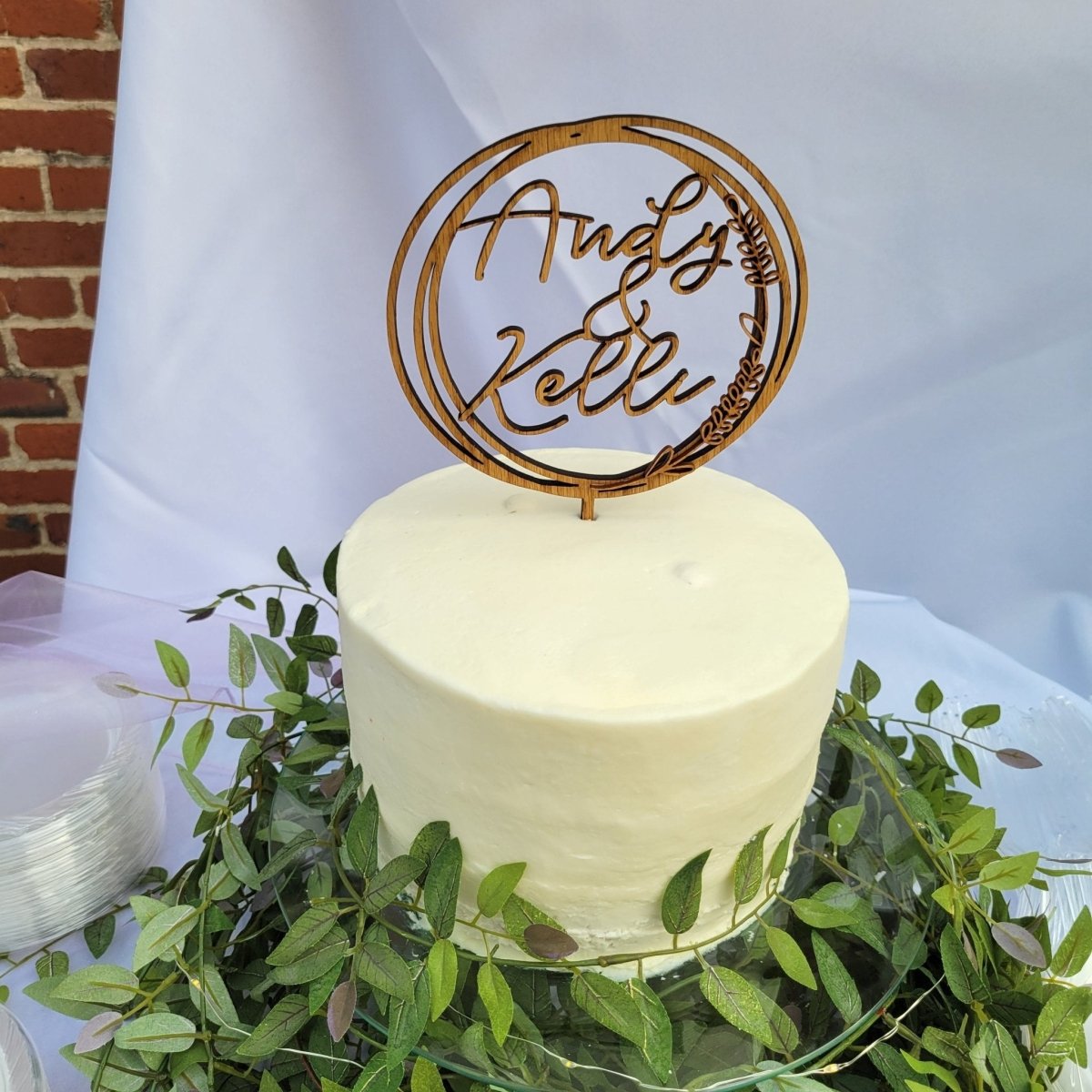 Couples Names Wedding Cake Topper - Legacy Images - Cake Decorating Supplies - cake topper wedding laser engraved