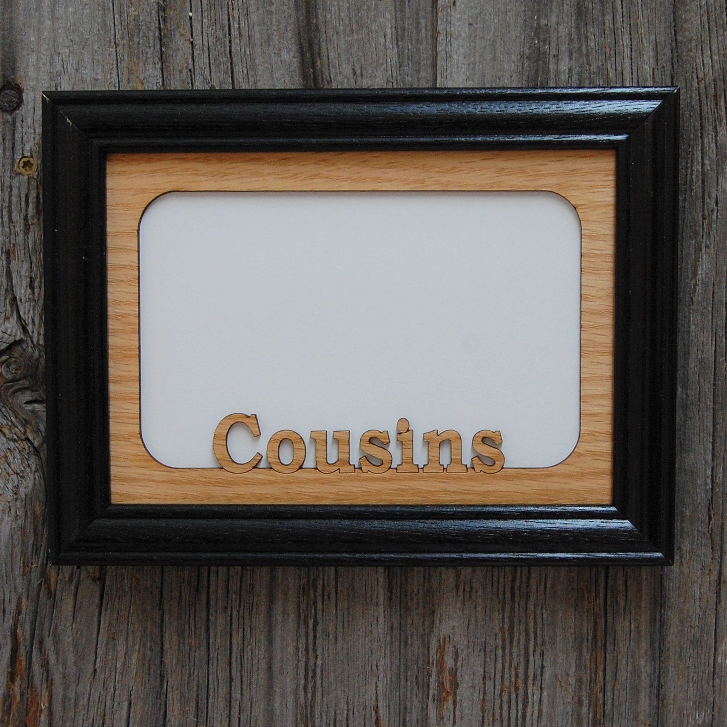 Cousins Picture Frame - 5x7 Frame Holds 4x6 Photo - Cousins Picture Frame - 5x7 Frame Holds 4x6 Photo - 5x7 Cousins Picture Frame, Picture Frame, home decor, laser engraved - Legacy Images - Legacy Images - Picture Frames - Legacy Images - Picture Frames