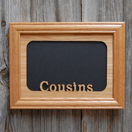 Cousins Picture Frame - 5x7 Frame Holds 4x6 Photo - Legacy Images - Picture Frames - 5x7 picture frame cousins family laser engraved