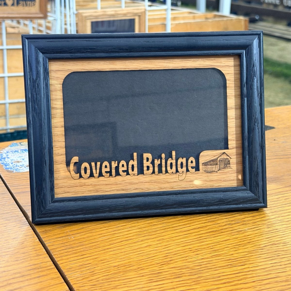 Covered Bridge Picture Frame - Legacy Images - laser engraved