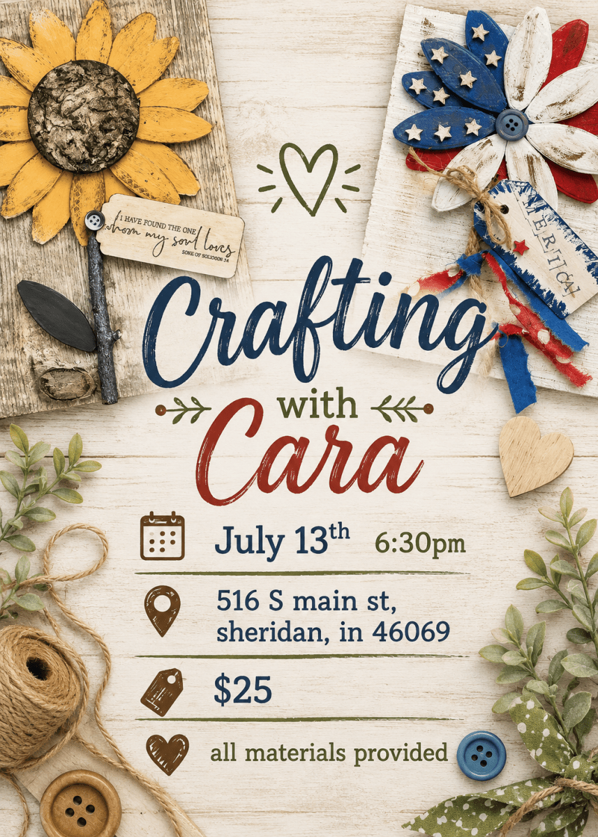 Crafting With Cara - Classes at The Craft Room - Legacy Images - TCR The Craft Room laser engraved