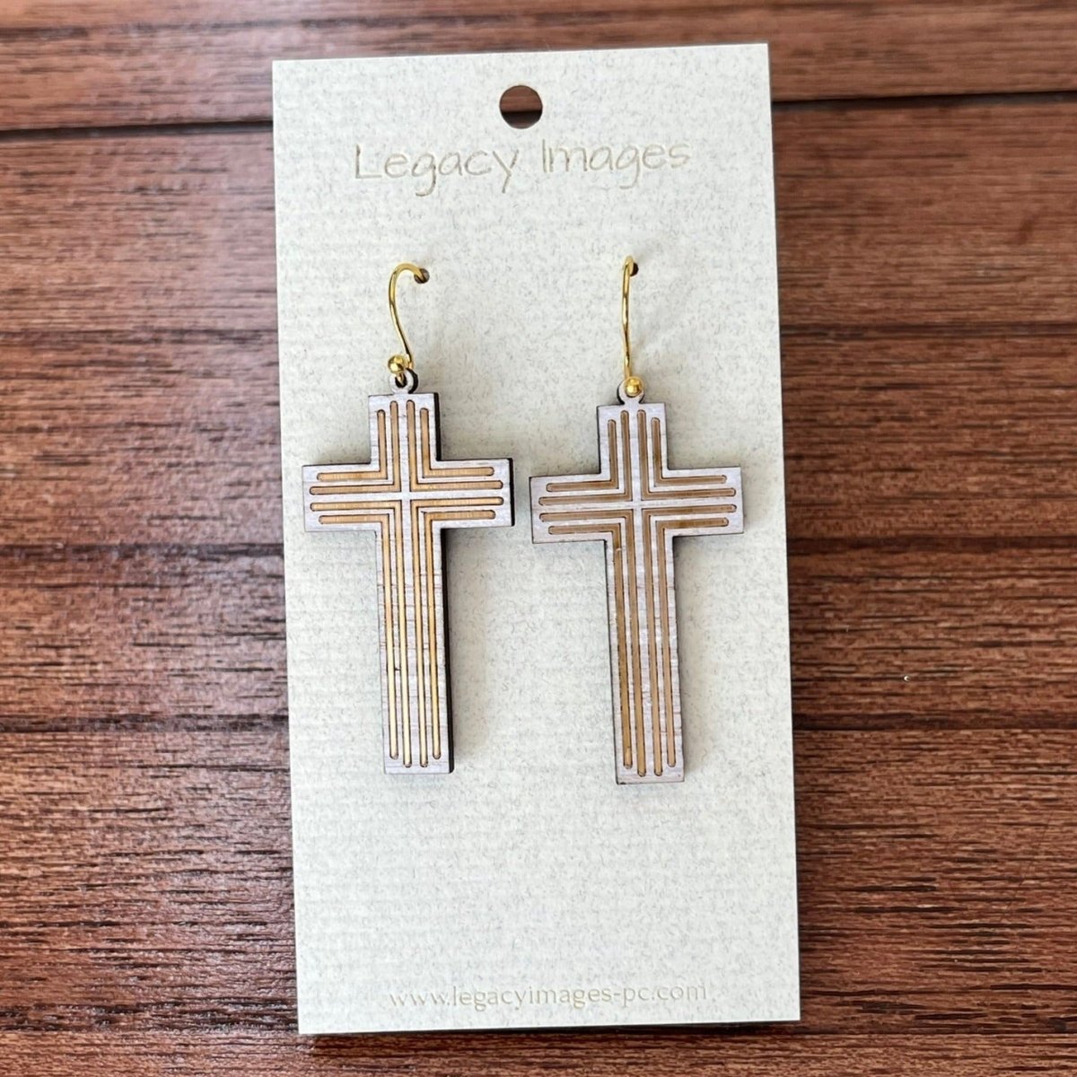 Cross Dangle Earrings - Legacy Images - Earrings - dangle earrings Earrings holiday laser engraved