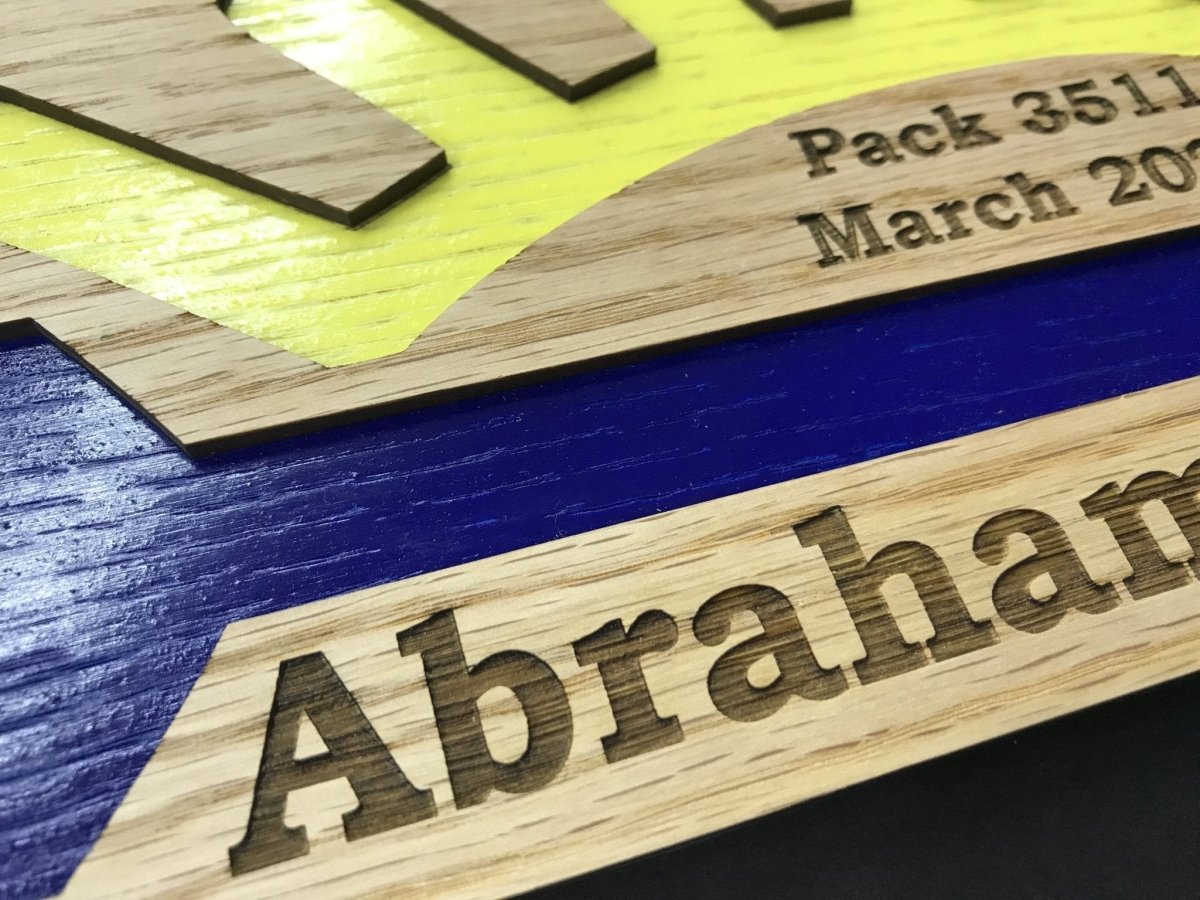 Cub Scout Arrow of Light Award Plaque - Legacy Images - Novelty Signs - date hobbies name laser engraved