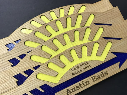 Cub Scout Arrow of Light Award Plaque - Legacy Images - Novelty Signs - date hobbies name laser engraved
