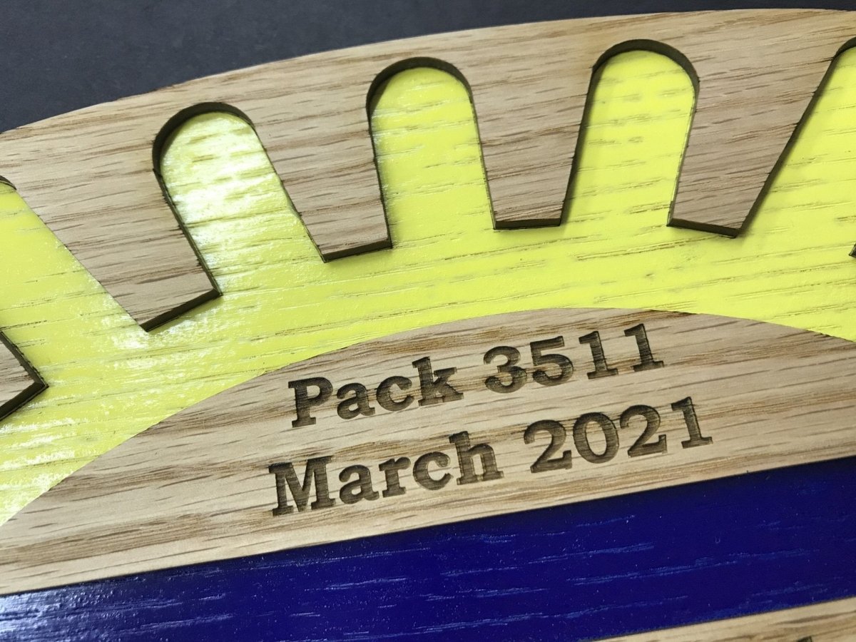 Cub Scout Arrow of Light Award Plaque - Legacy Images - Novelty Signs - date hobbies name laser engraved