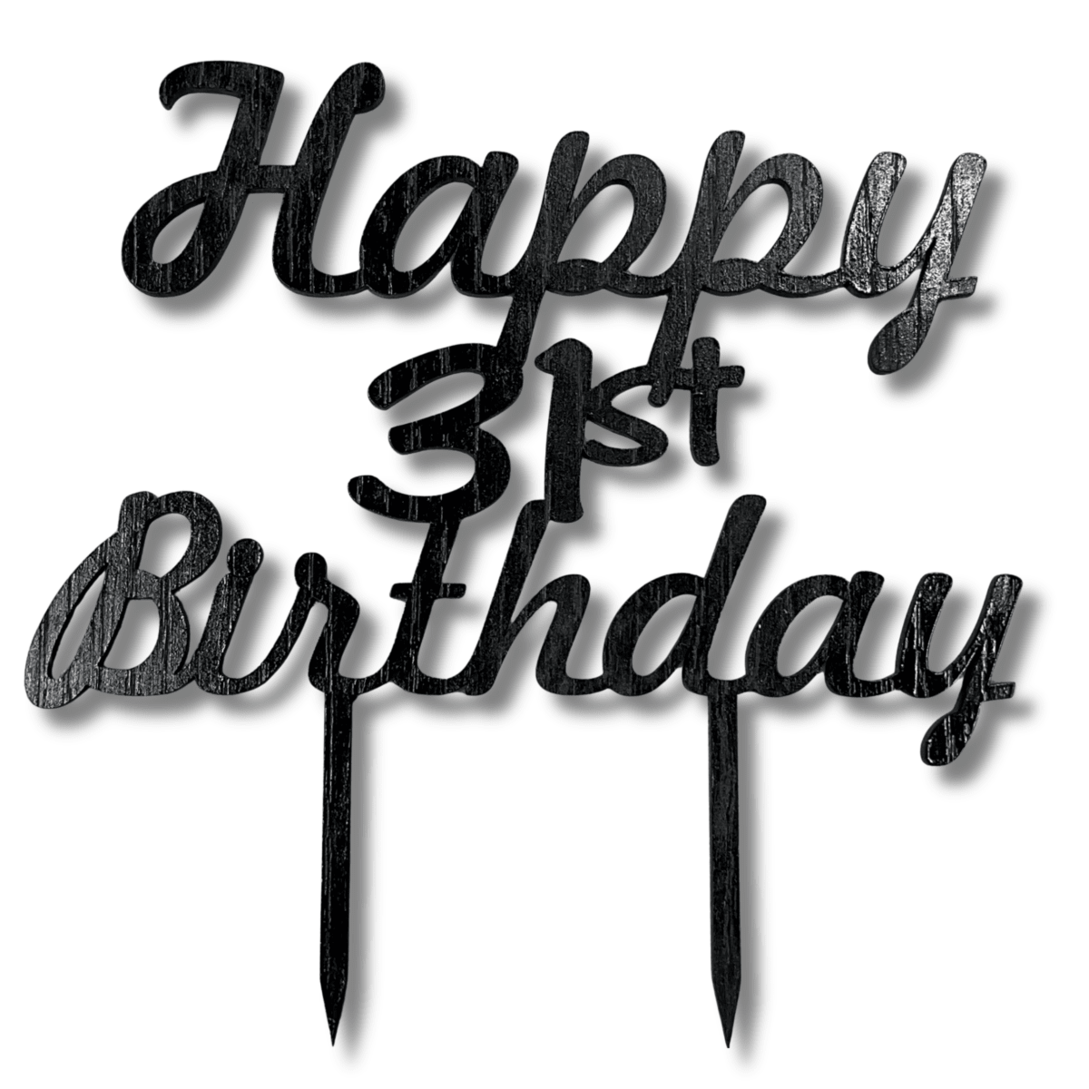 Happy Birthday Cake Topper with Year