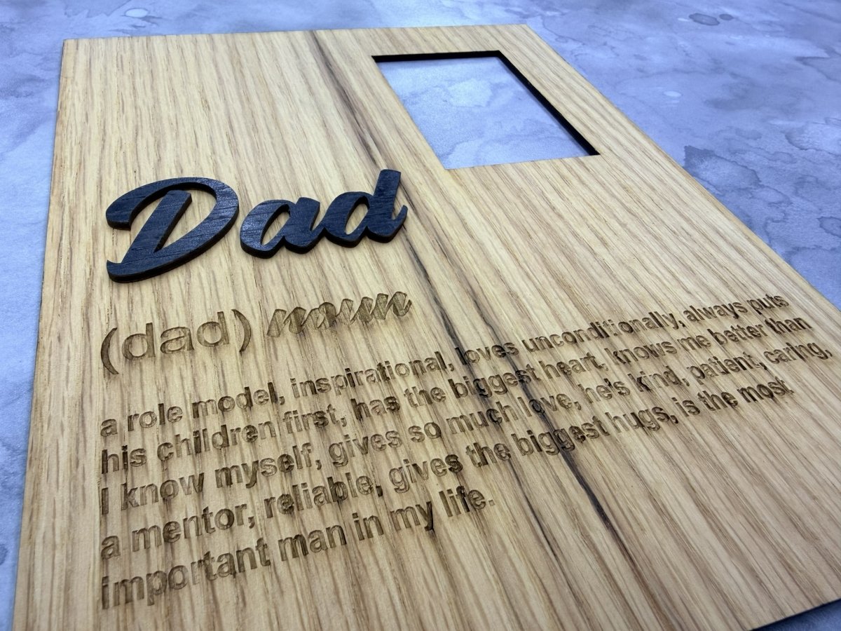 Dad (noun) Frame - Legacy Images - 11x14 Picture Frame 8x10 picture frame dad laser engraved